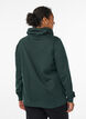 Sweat &agrave; col montant et poches, Vert fonc&eacute;, Model image number 2