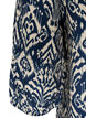 Blouse imprim&eacute;e en viscose avec manches 3/4, Bleu, Packshot image number 3