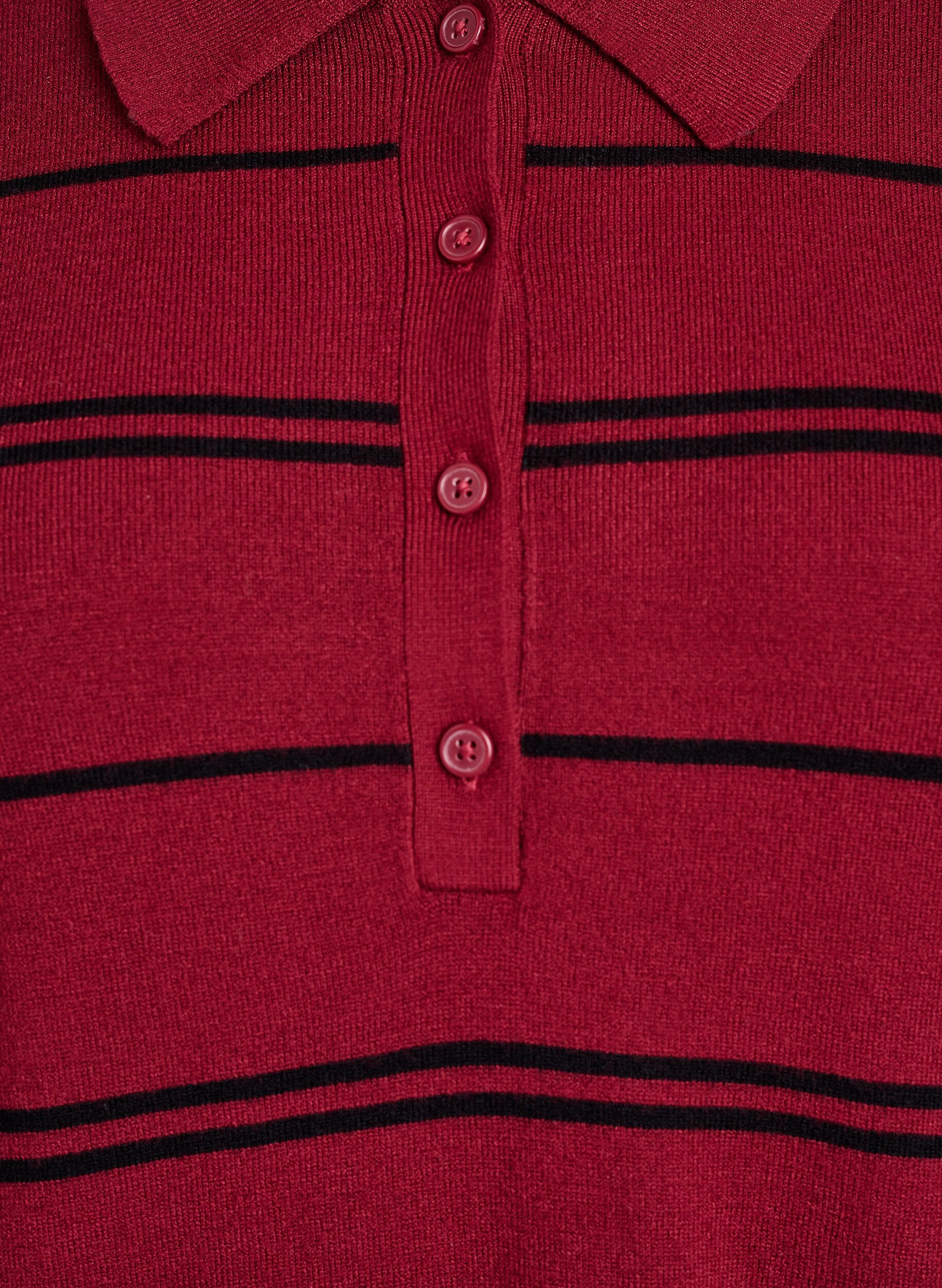 Zizzi Chemisier en maille avec col, Bordeaux, Packshot image number 2