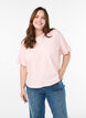 T-shirt boxy en coton, Rose, Model image number 0