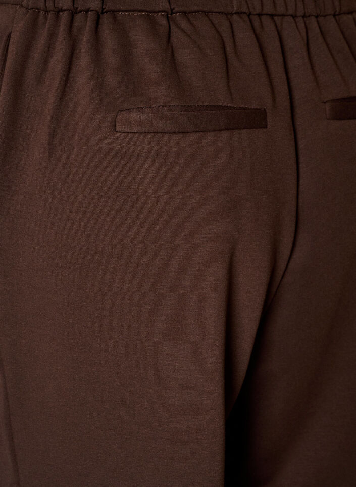 Pantalon ample en jersey taille haute, Marron, Packshot image number 3