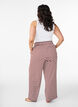 Pantalon de pyjama ray&eacute; &agrave; taille haute et coupe ample, Rouge, Model image number 1