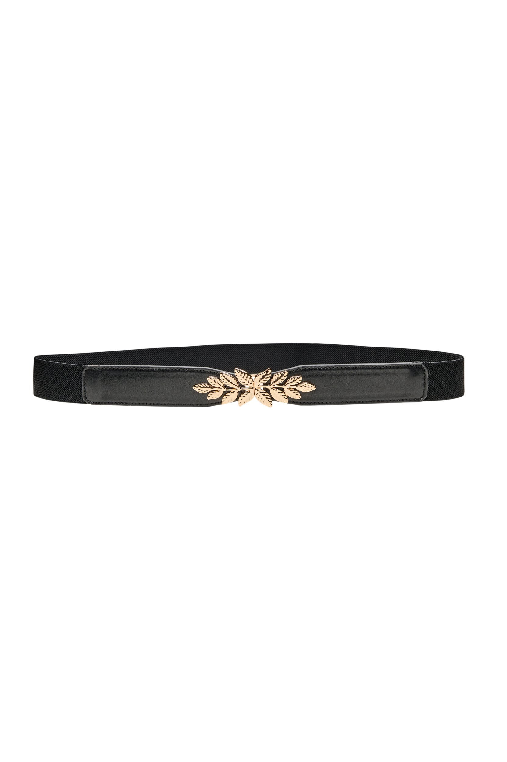Ceinture de taille fine &agrave; boucle en forme de feuille