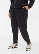 Pantalon ample en coton avec poches, Noir, Model image number 2