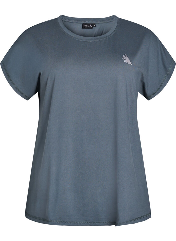 T-shirt de sport couleur unie, Vert fonc&eacute;, Packshot image number 0