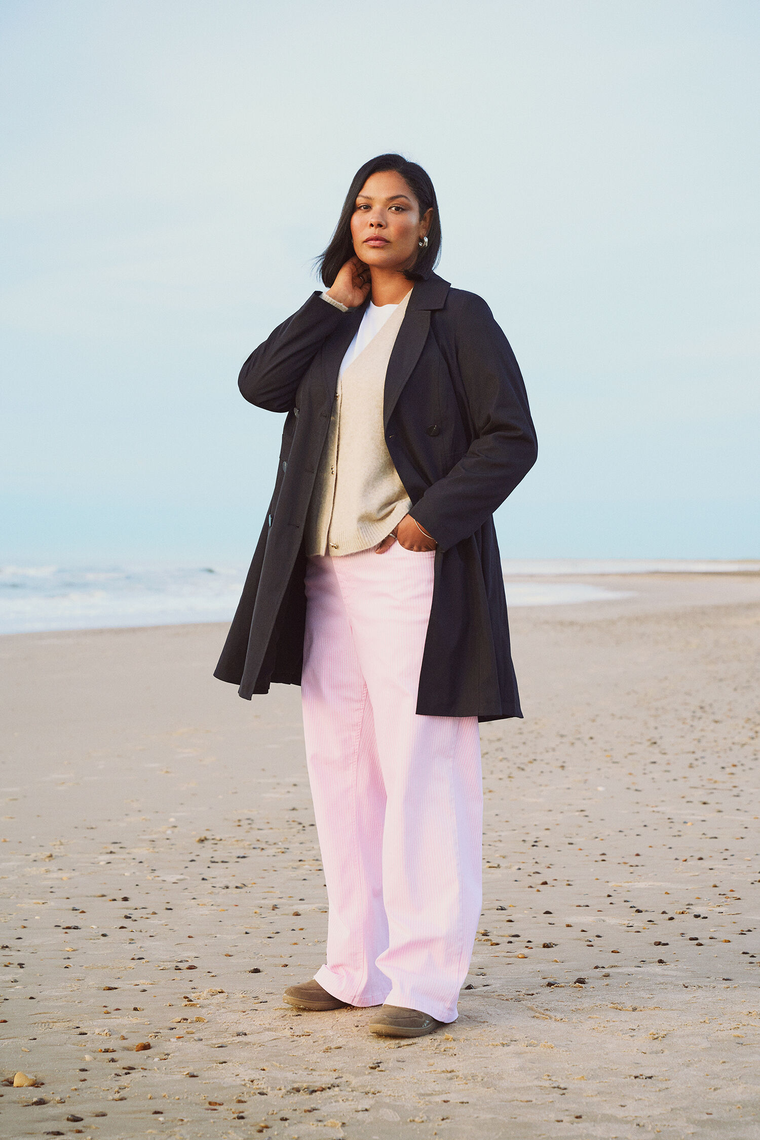 Zizzi Trench-coat noir, , Model