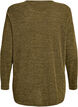 Blouse &agrave; manches longues avec texture, Vert, Packshot image number 1