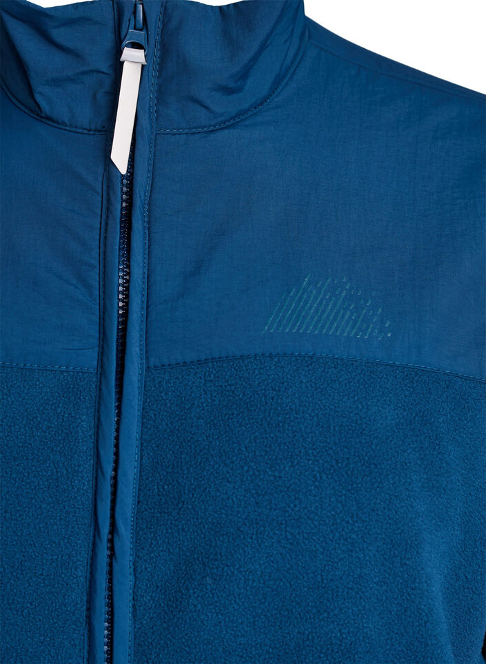 Veste polaire avec col montant et poches, Bleu, Packshot image number 2