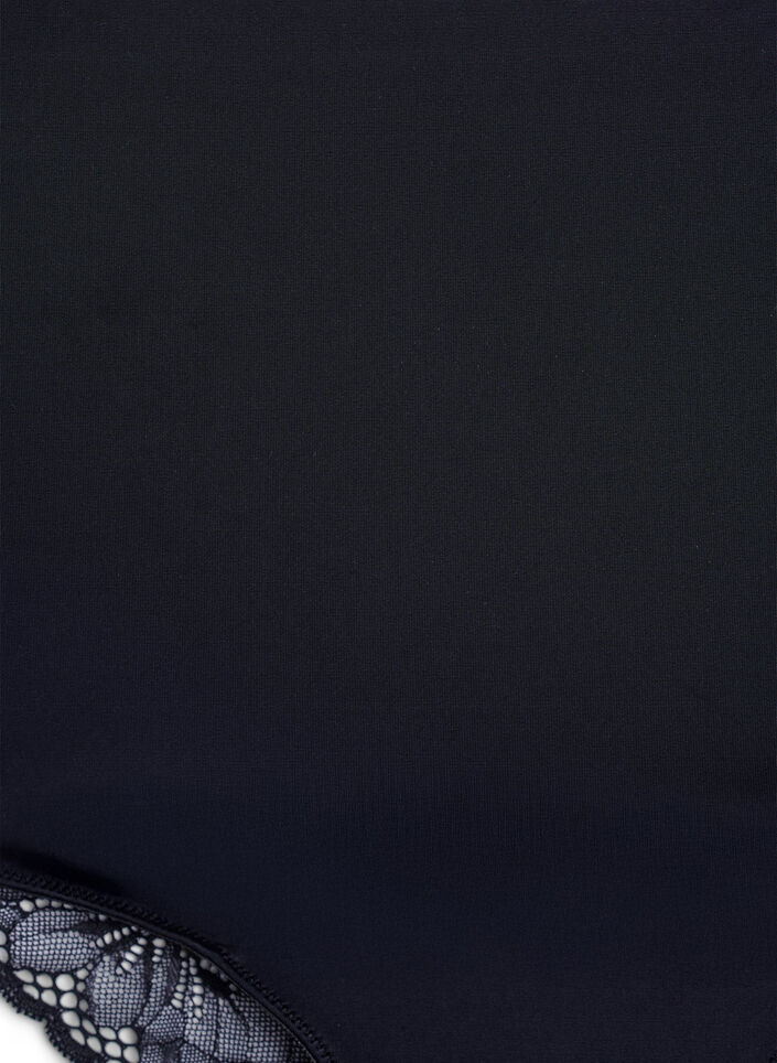 Culotte taille haute sculptante en microfibre, Noir, Packshot image number 2