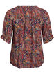 Blouse en viscose &agrave; imprim&eacute; paisley et manches coudes, Bleu, Packshot image number 1