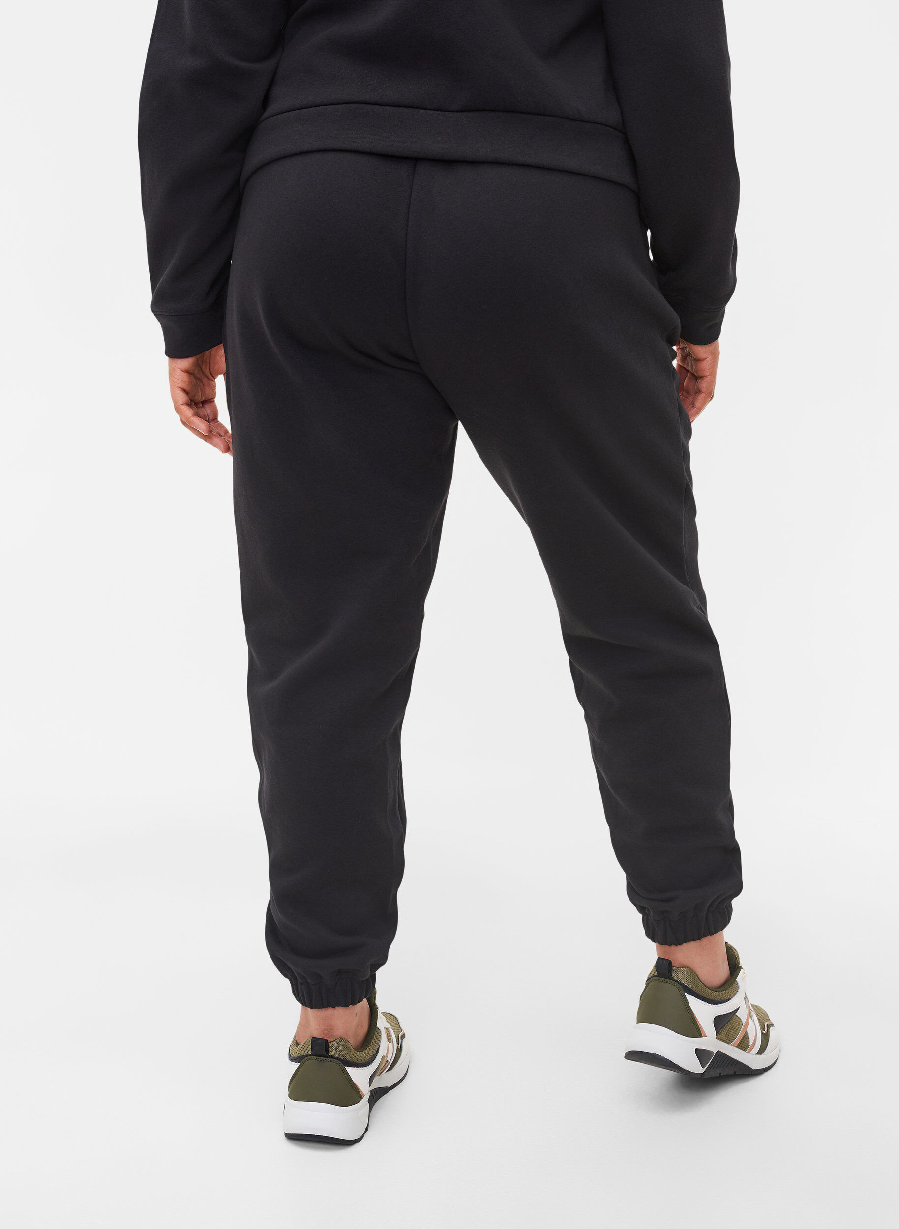 ZizziPantalon ample en coton avec poches, Noir, Model image number 1