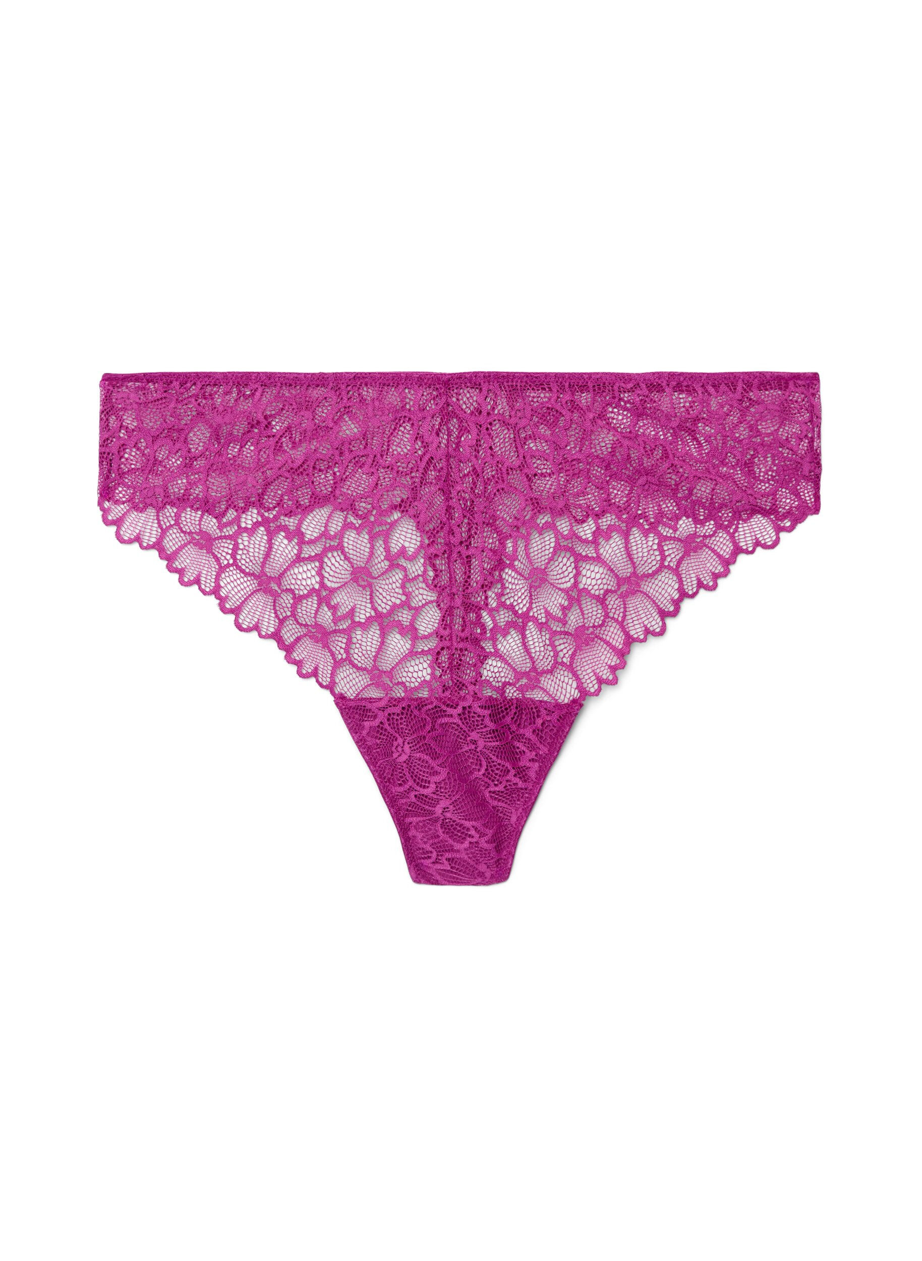 ZizziString en dentelle florale avec taille r&eacute;guli&egrave;re, Violet, Packshot image number 0