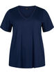 T-shirt basique &agrave; manches courtes et col en V, Bleu, Packshot image number 0