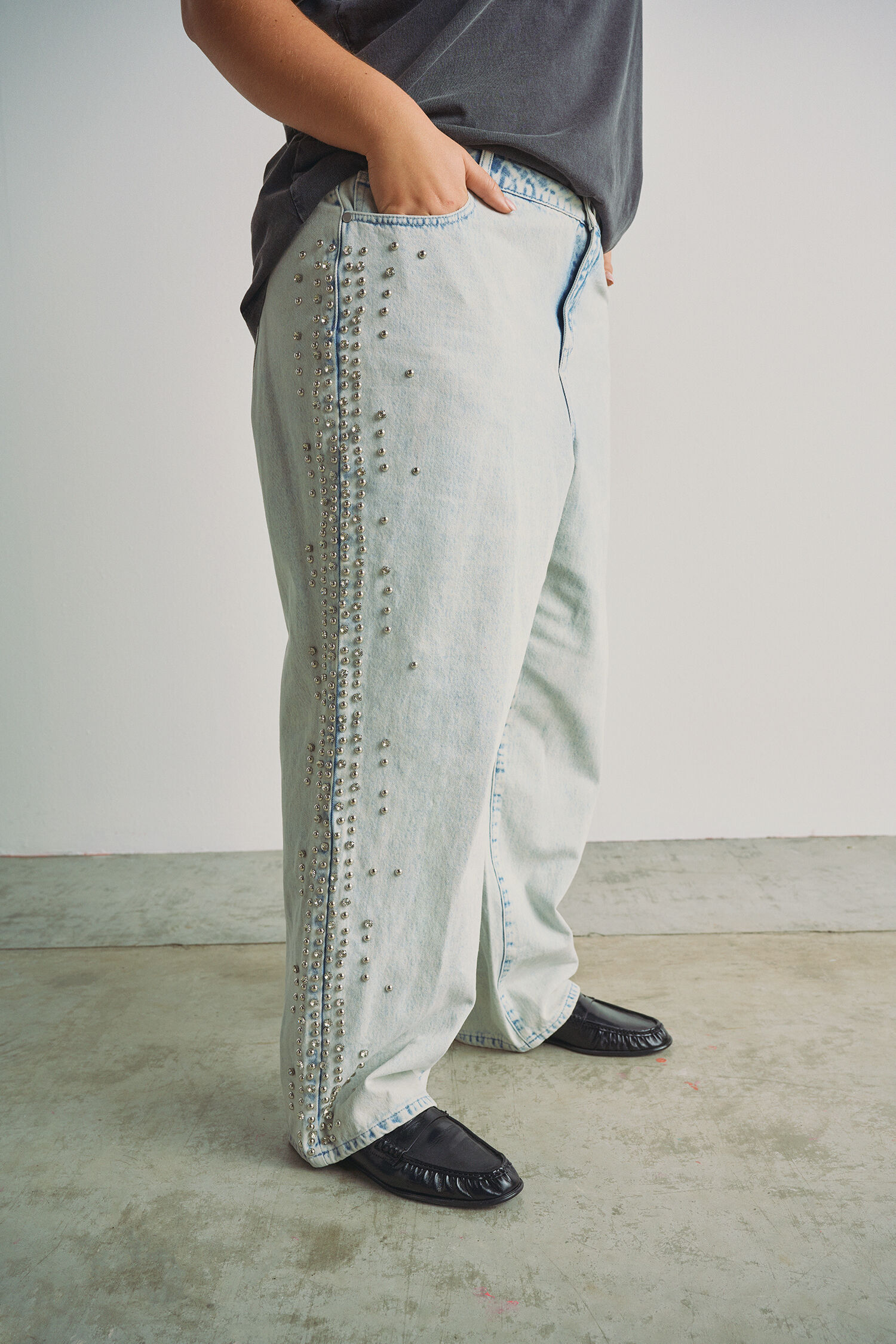 Zizzi Jeans avec d&eacute;tails, , Model