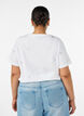 T-shirt en coton bio avec des c&oelig;urs, Blanc, Model image number 2