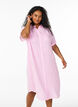 Robe chemise longue avec manches courtes, Rose, Model image number 0