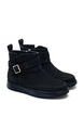 Bottines coupe large en daim, Black, Packshot image number 1