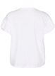 T-shirt en coton bio avec manches &agrave; volants, Blanc, Packshot image number 1