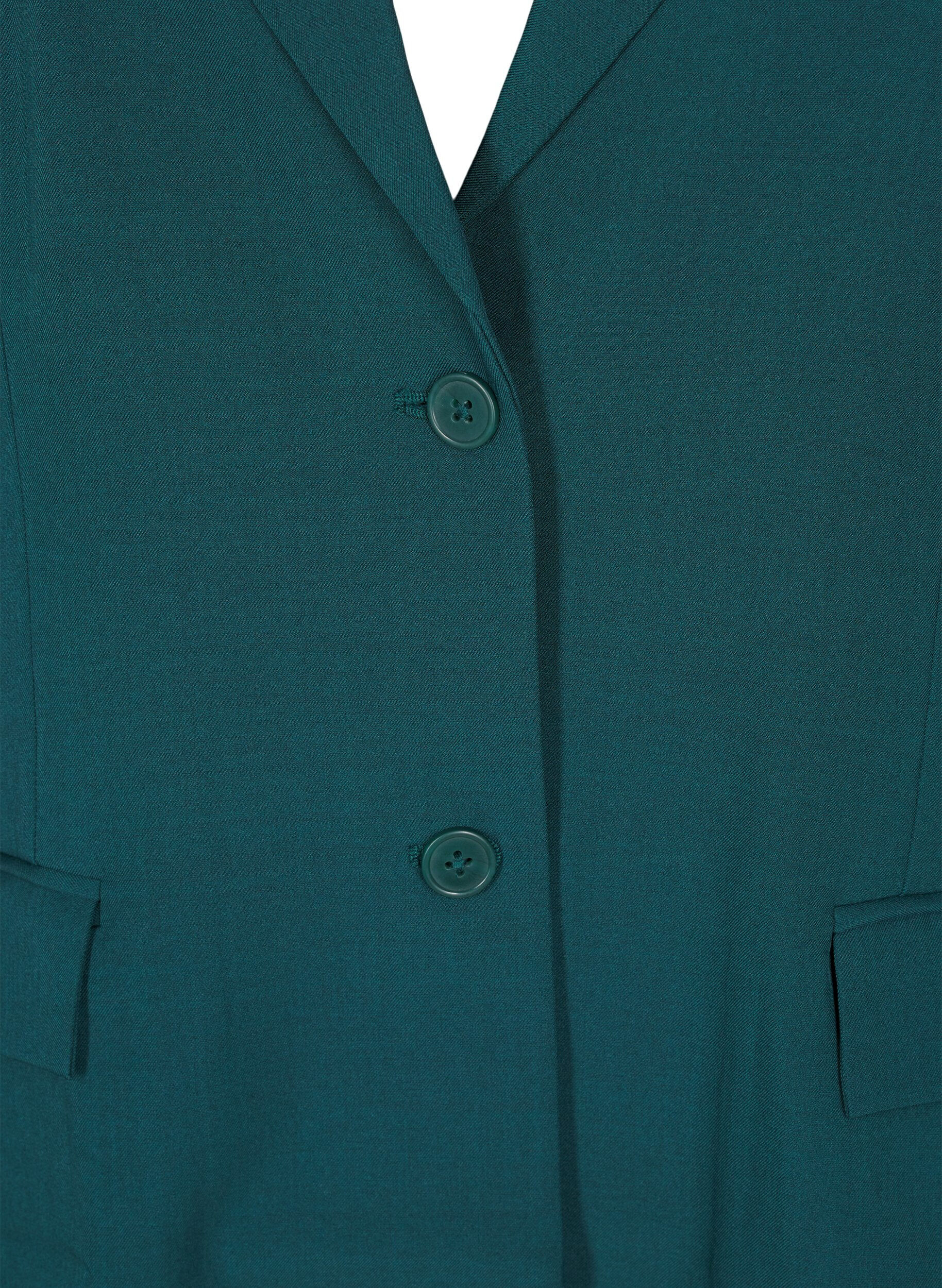 Zizzi FLASH - Blazer avec des poches et une fente, Vert, Packshot image number 2