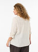 Chemisier en coton avec un col en V, Vanille, Model image number 2
