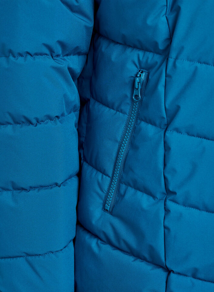 Veste courte &agrave; capuche, Bleu p&eacute;trole, Packshot image number 3