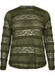 Blouse en dentelle avec manches longues, Vert fonc&eacute;, Packshot image number 0