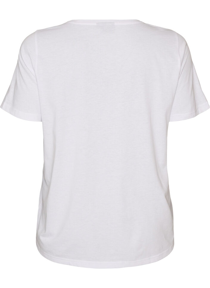 T-shirt imprim&eacute;, Blanc, Packshot image number 1