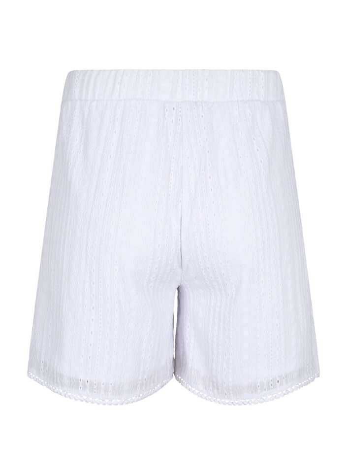 Short avec motif texturé, Bright White, Packshot image number 1