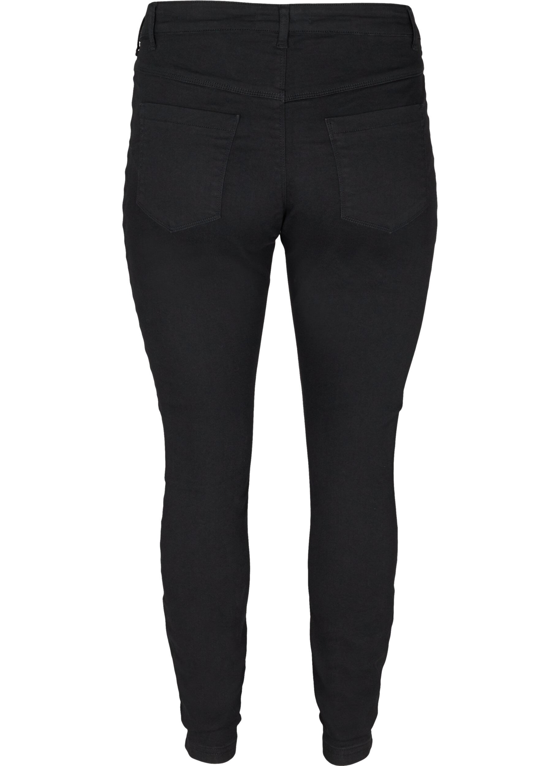 ZizziJeggings en coton m&eacute;lang&eacute;, Black, Packshot image number 1