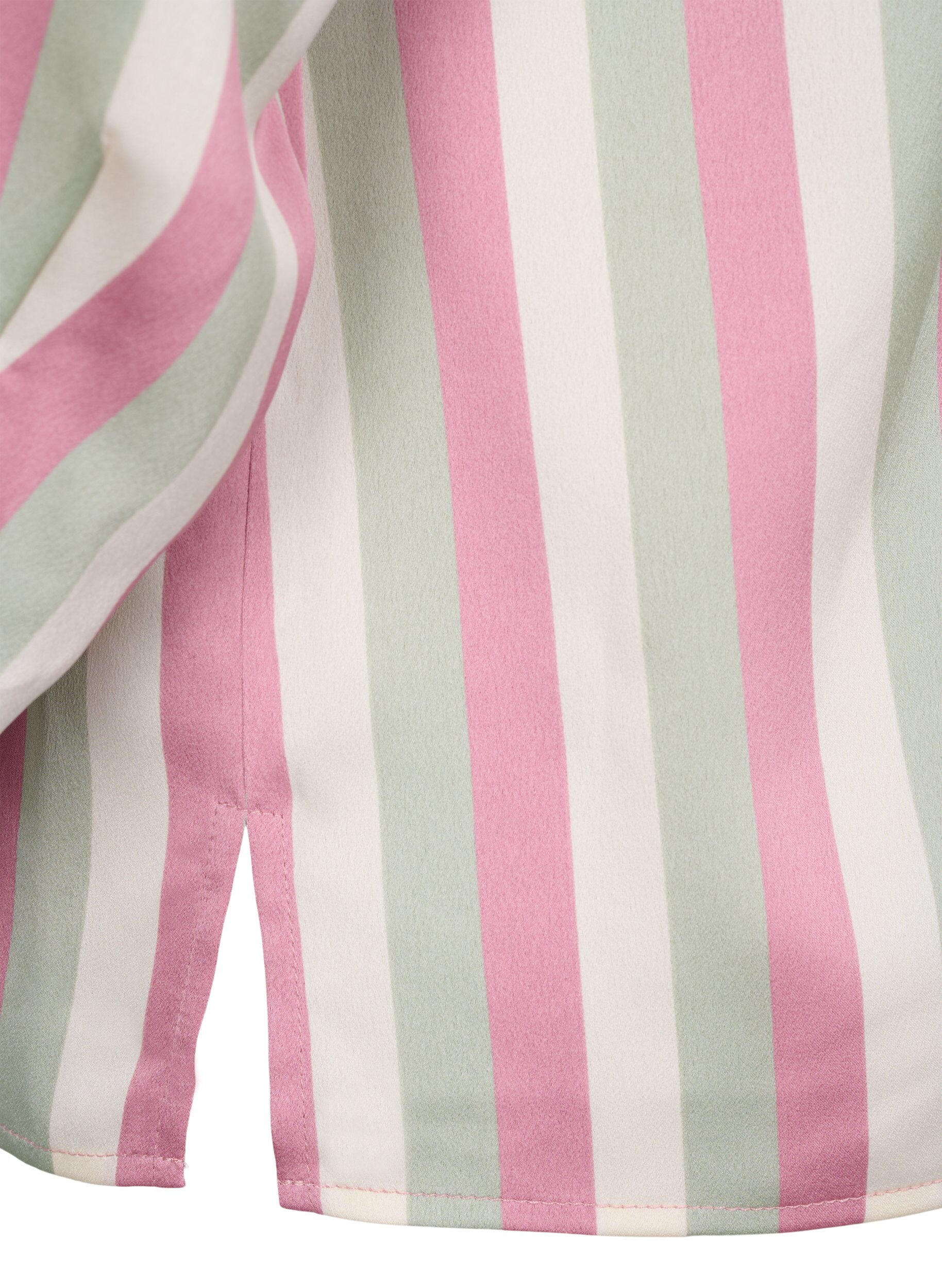 Zizzi Chemises en satin ray&eacute;, Rose Stripe, Packshot image number 4