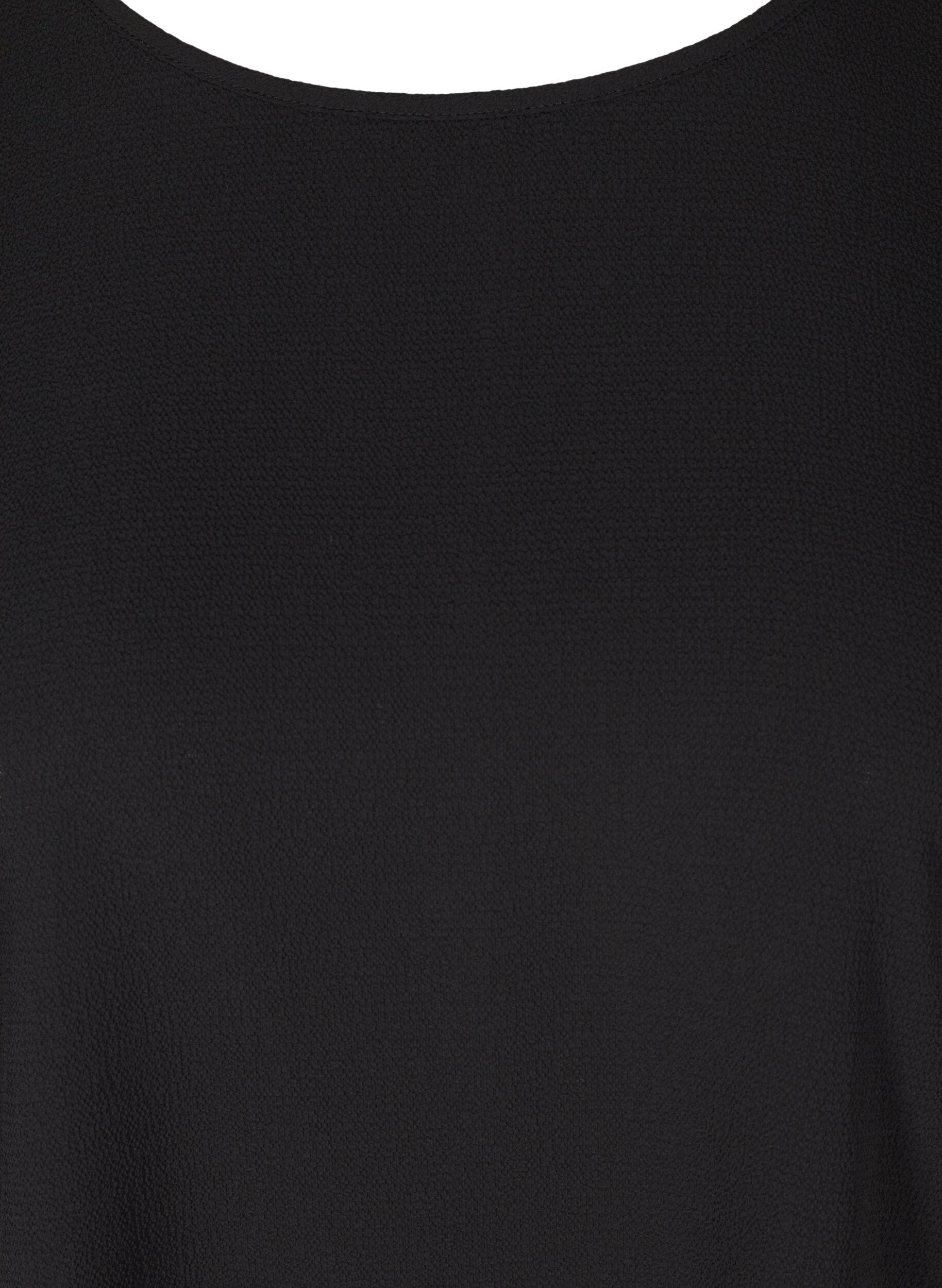 ZizziBlouse &agrave; manches courtes et encolure ronde, Noir, Packshot image number 2