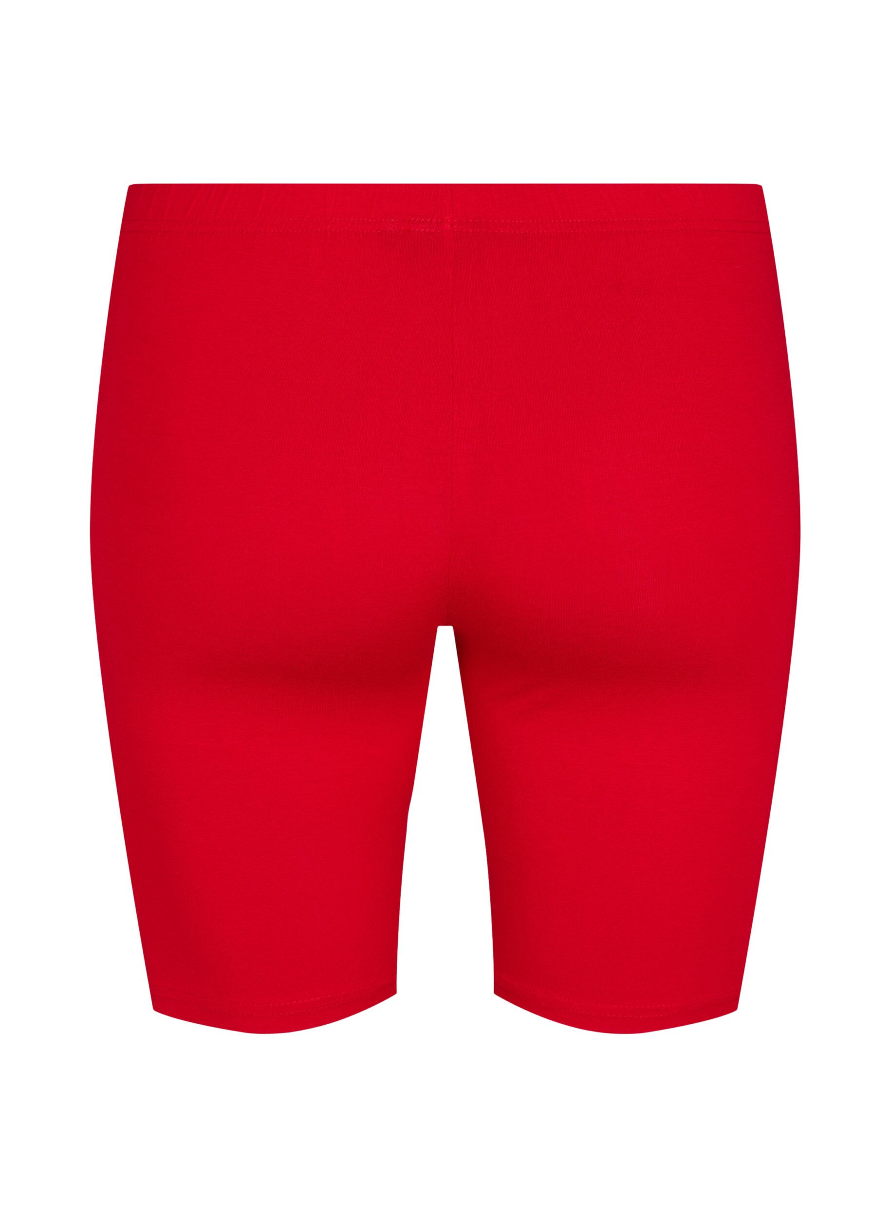 Zizzi Short cycliste de base de couleur unie, Rouge, Packshot image number 1