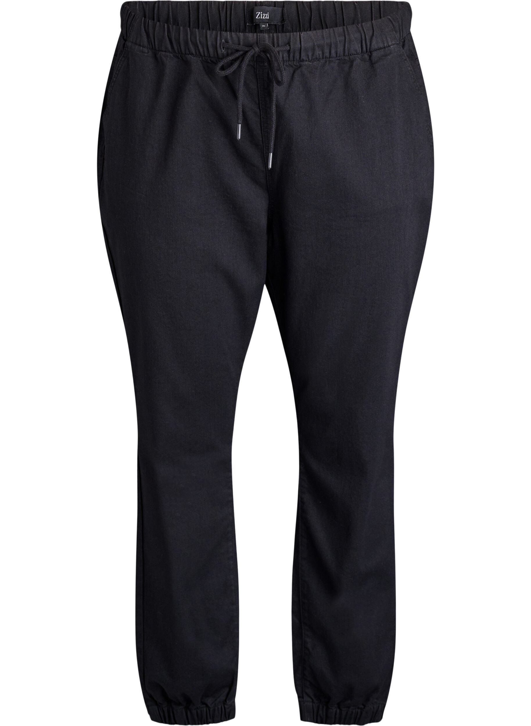 ZizziPantalon de jogging en denim avec des poches, Noir, Packshot image number 0