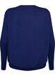 Blouse &agrave; encolure bateau et coupe ballon, Bleu, Packshot image number 1
