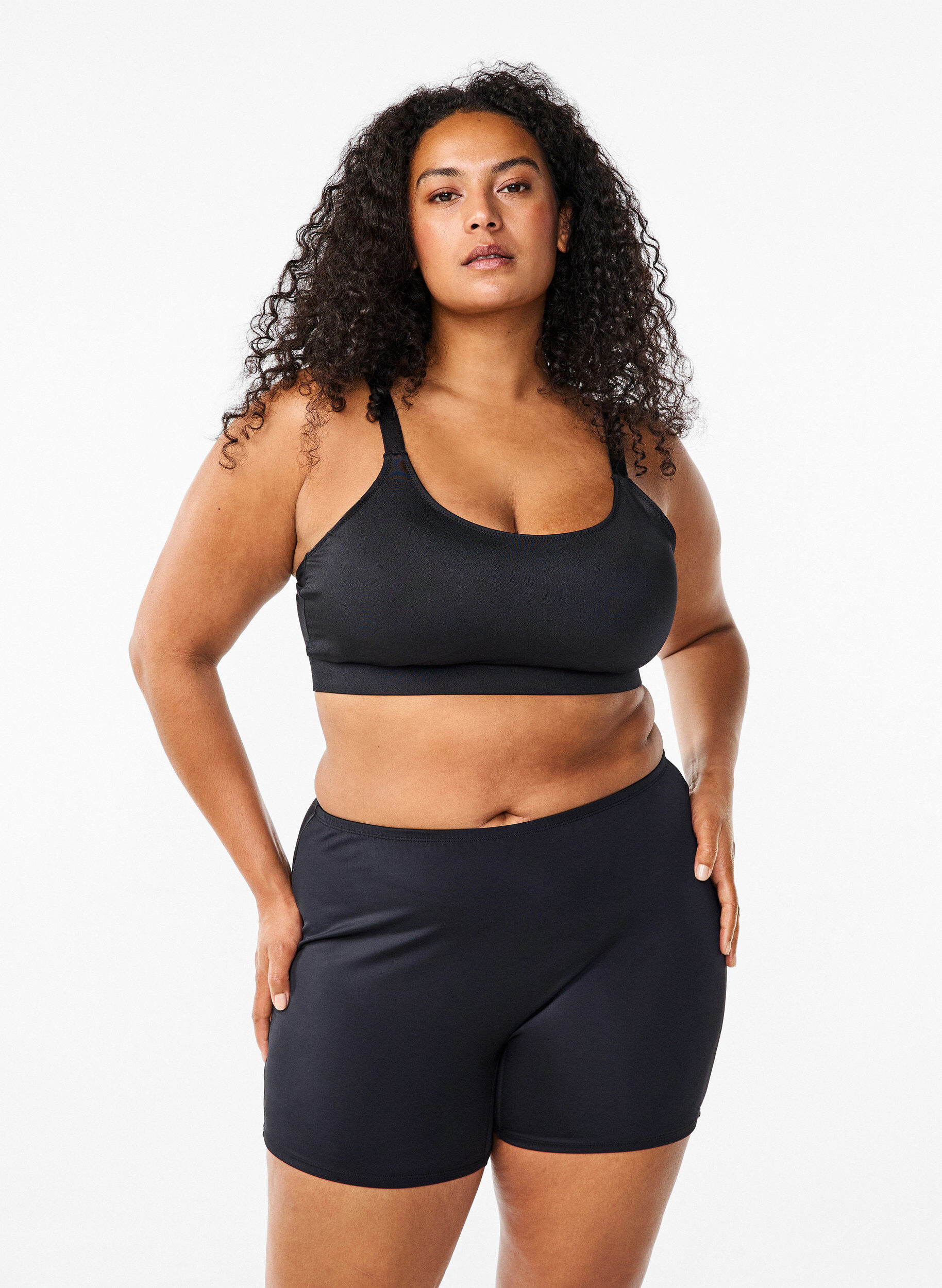 Short de bikini, Noir, Model