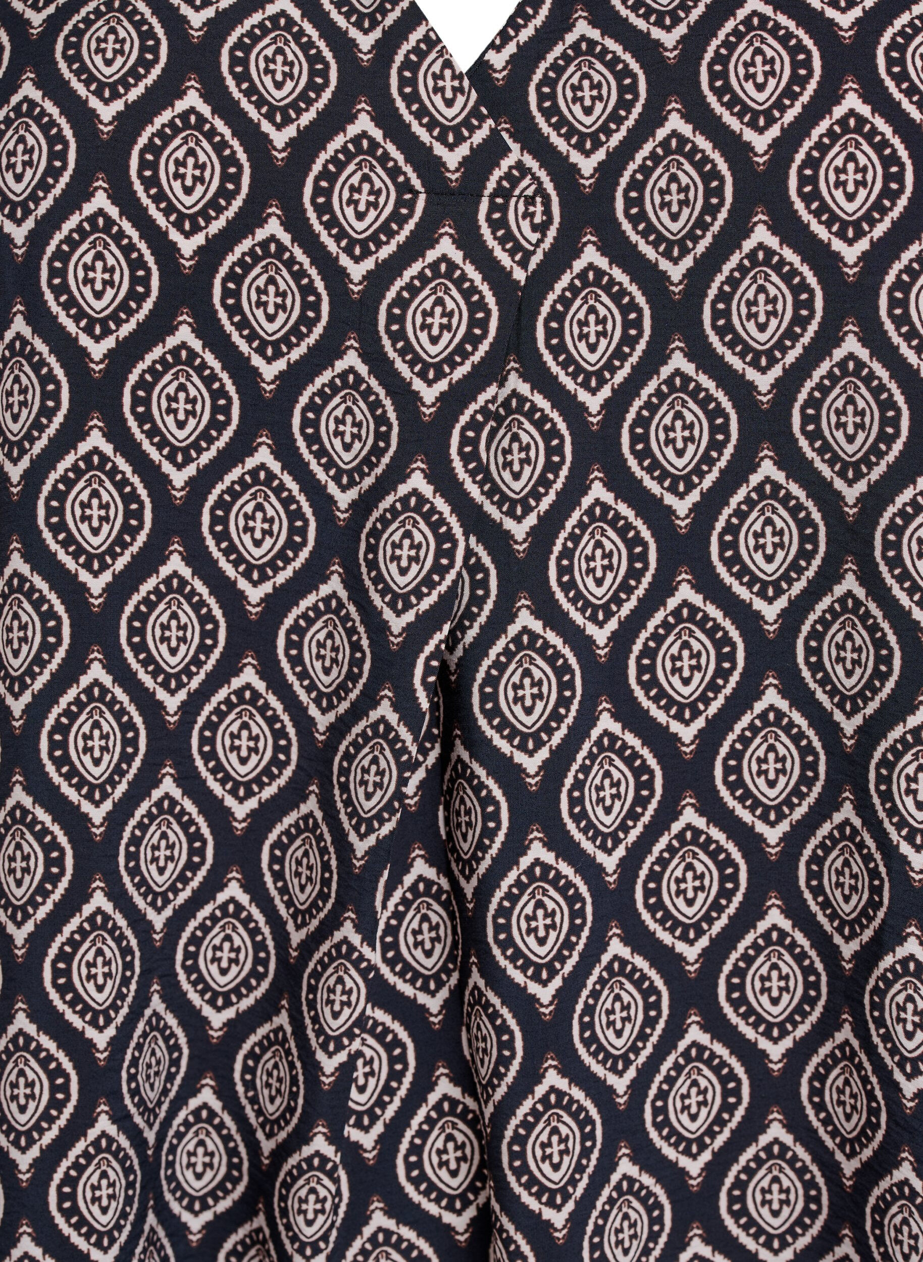 ZizziRobe &agrave; col en V en viscose, Bleu, Packshot image number 2