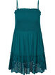 Robe de plage à smocks en viscose avec broderie anglaise, Deep Teal, Packshot image number 0