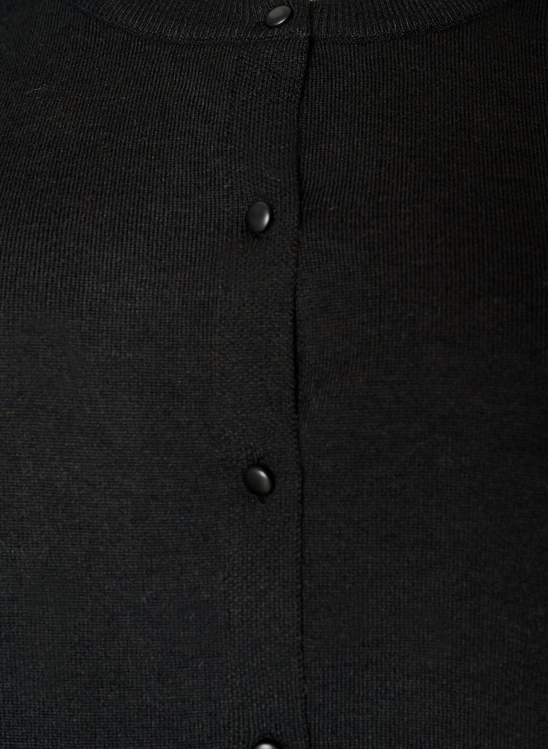 ZizziCardigan avec large ourlet en dentelle, Noir, Packshot image number 2