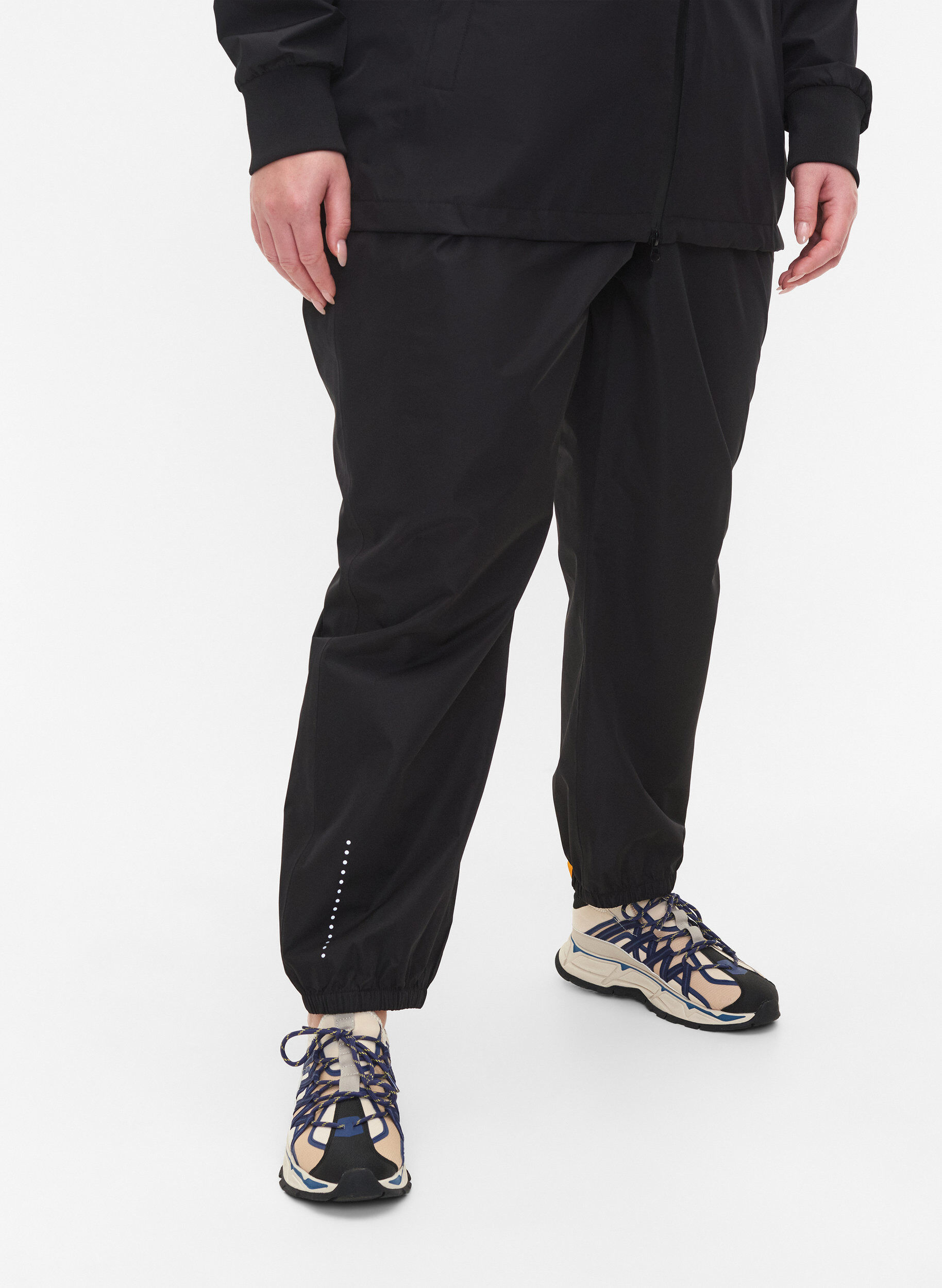 Zizzi Pantalon de pluie avec r&eacute;flecteurs, Noir, Model image number 4
