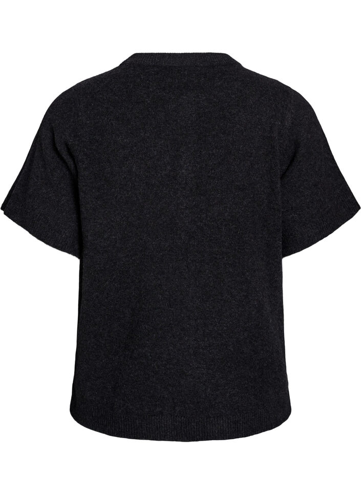  Cardigan en tricots à manches courtes, Gris anthracite, Packshot image number 1