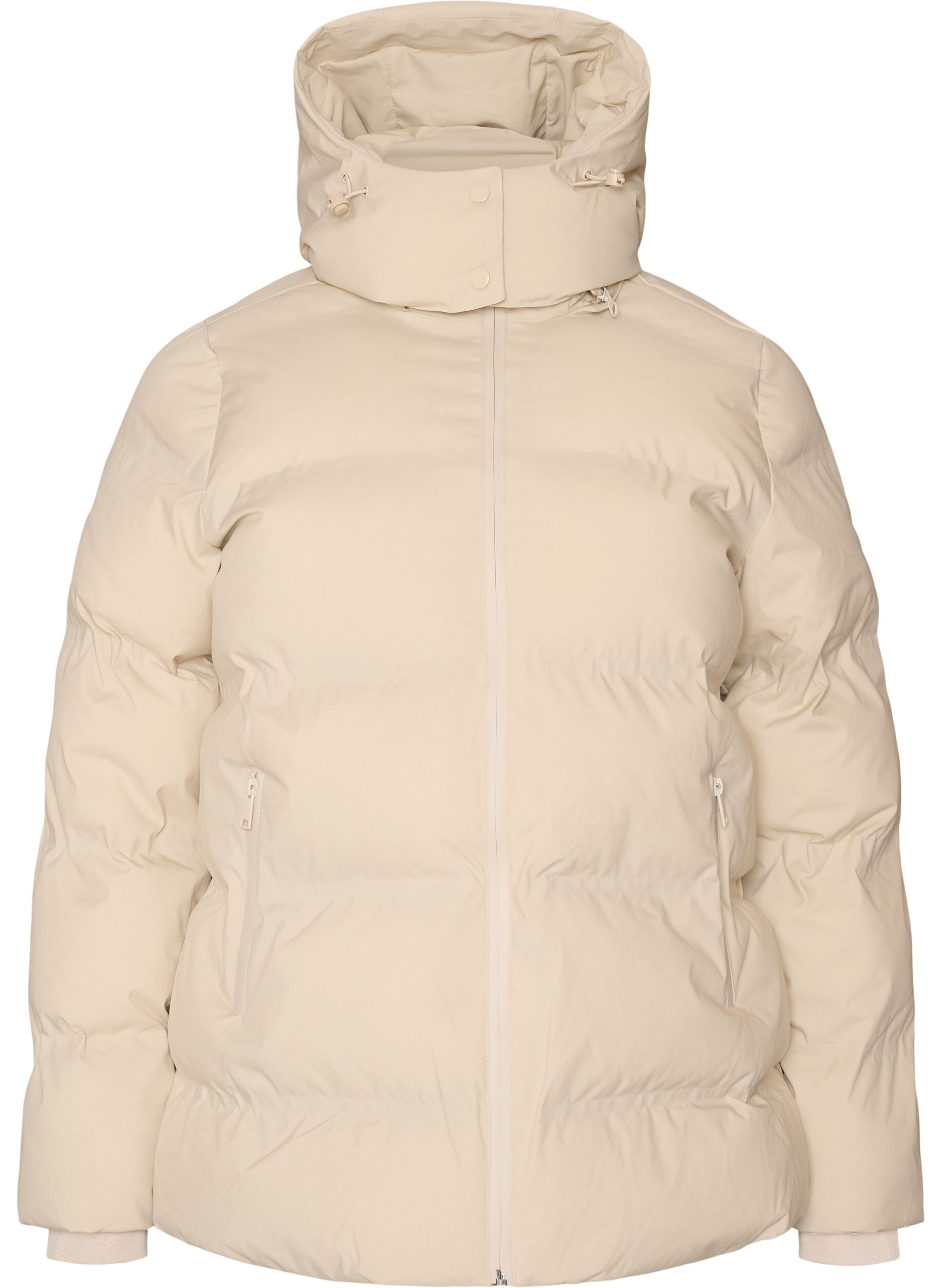 ZizziDoudoune courte avec capuche amovible, Vanille, Packshot image number 0