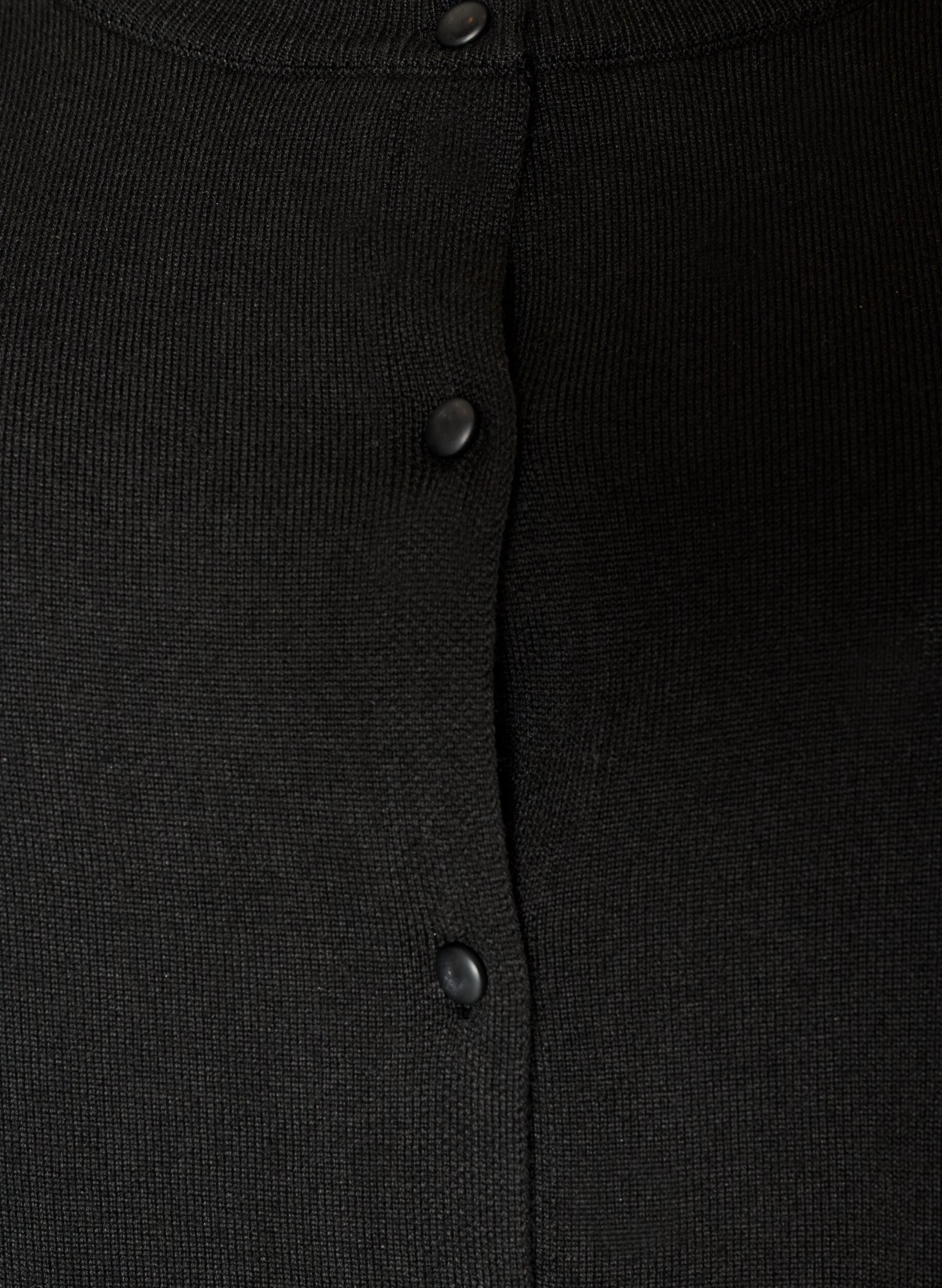 ZizziCardigan avec large ourlet en dentelle, Noir, Packshot image number 2