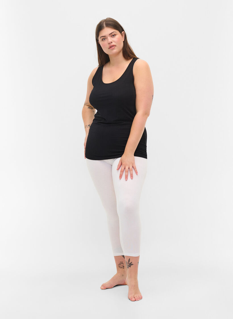 Legging 3/4 basique, Bright White, Model image number 0