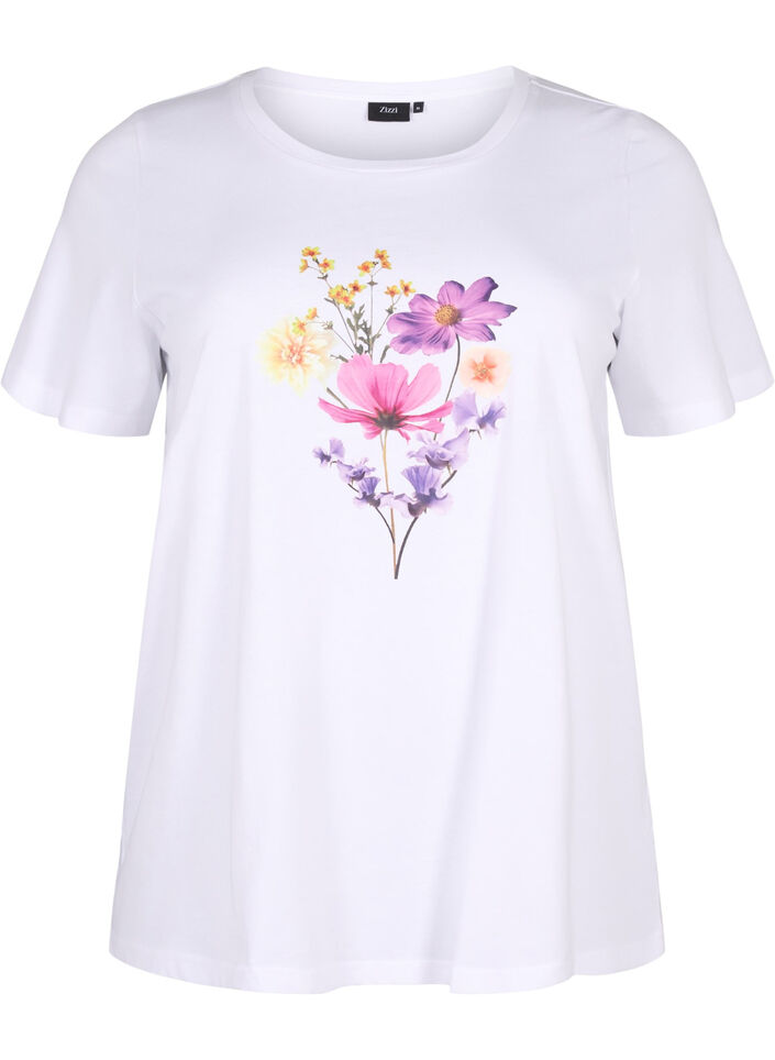 T-shirts à motif floral, Bright W. w. Flower, Packshot image number 0