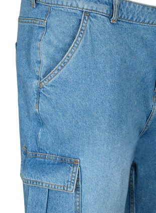 Jean ample avec poches cargo, Light blue, Packshot image number 2
