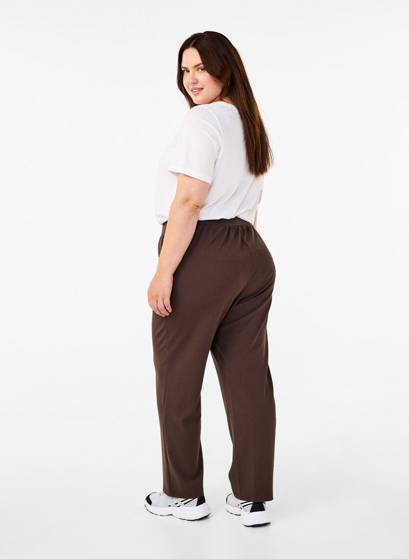FLASH - Pantalon &agrave; coupe droite, Marron, Model image number 1