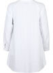Chemise longue en viscose à structure rayée, Bright White, Packshot image number 1