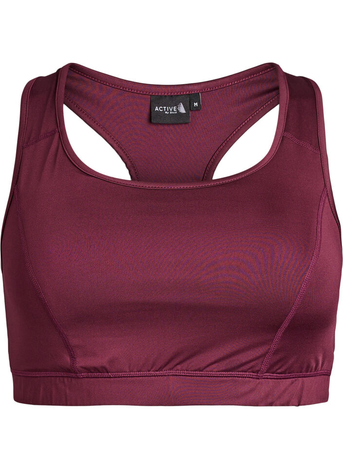 Brassi&egrave;re de sport avec dos nageur, Bordeaux, Packshot image number 0