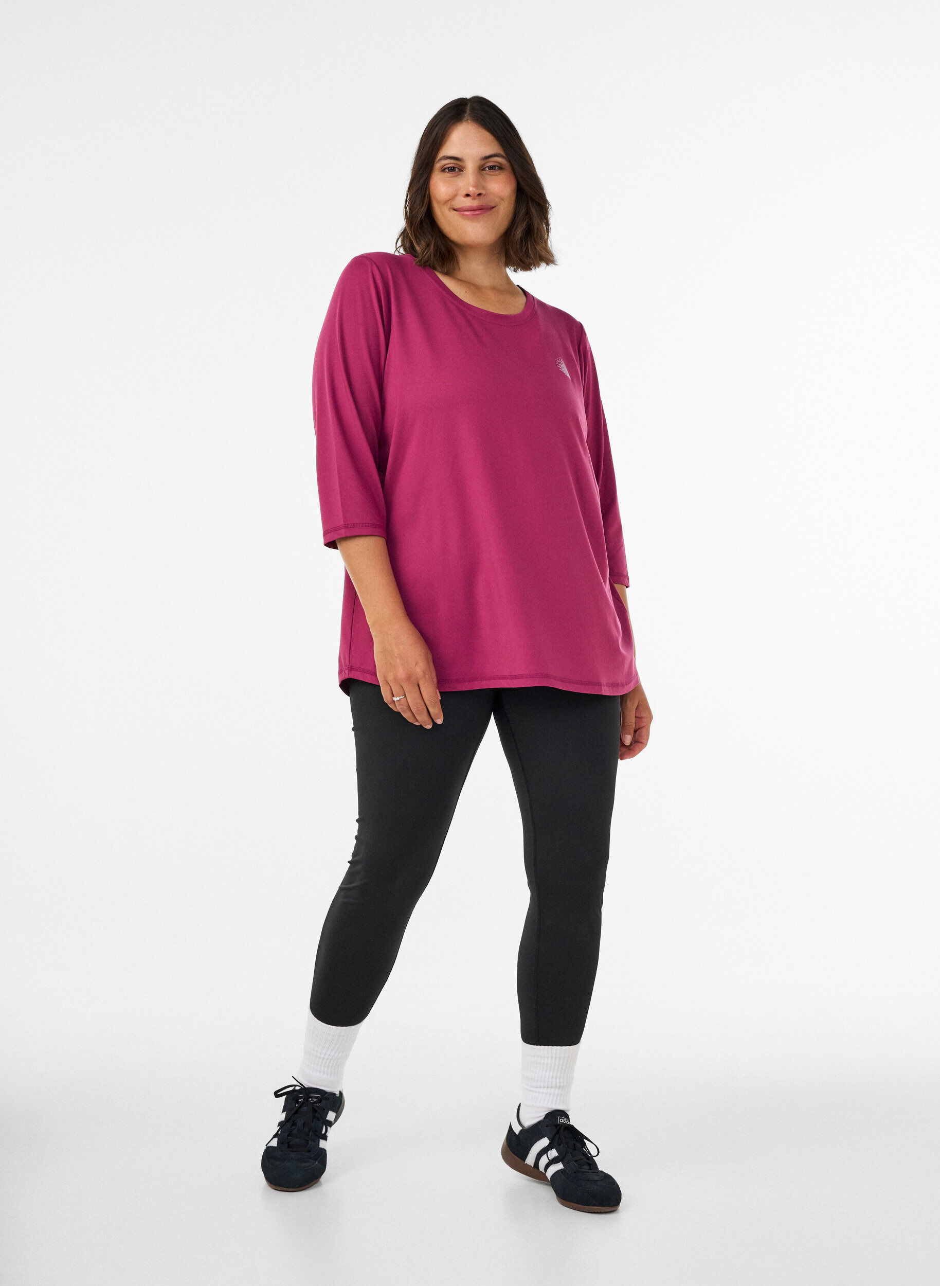 ZizziHaut de sport avec manches 3/4, Rose, Model image number 1