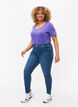 Jean Amy taille haute avec push up, Blue denim, Model image number 0
